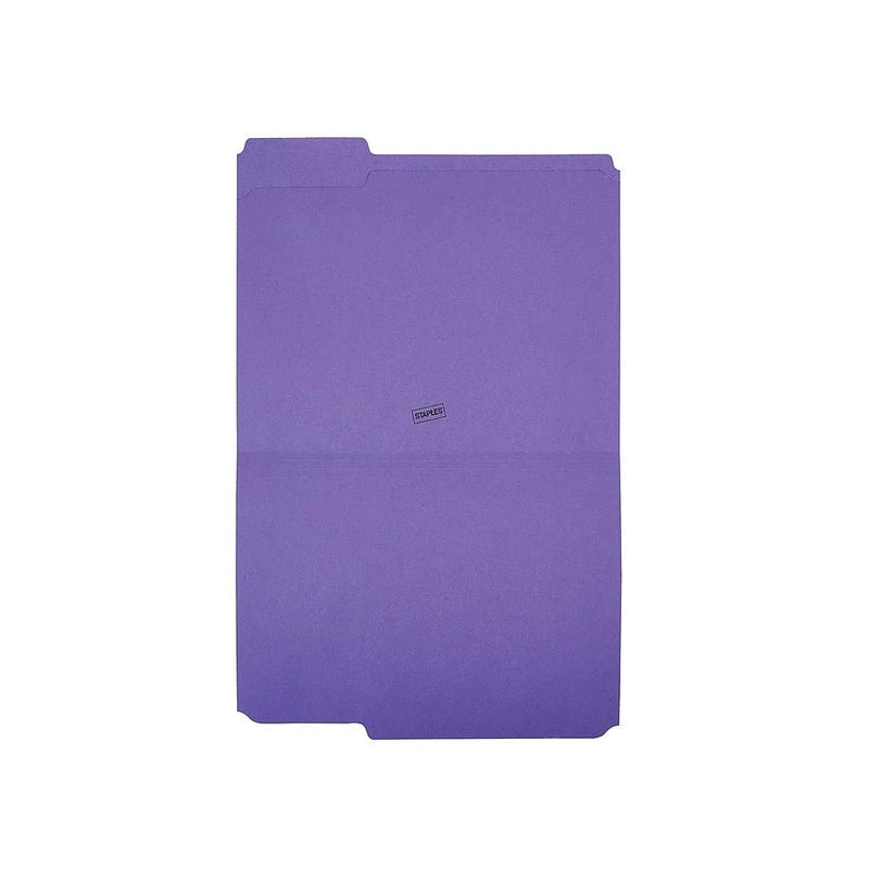 Staples 508945 File Folders Reinforced 3-Tab Letter Size Purple 100/Box (508945) - Image 5